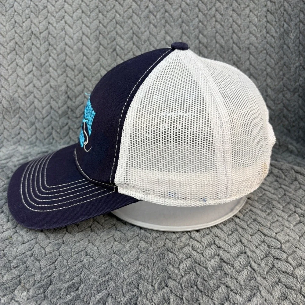 Embassy Joplin Regional Stockyards Trucker Hat Navy Blue White Mesh Snapback Cap